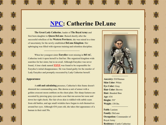 NPC/Catherine_DeLune screenshot