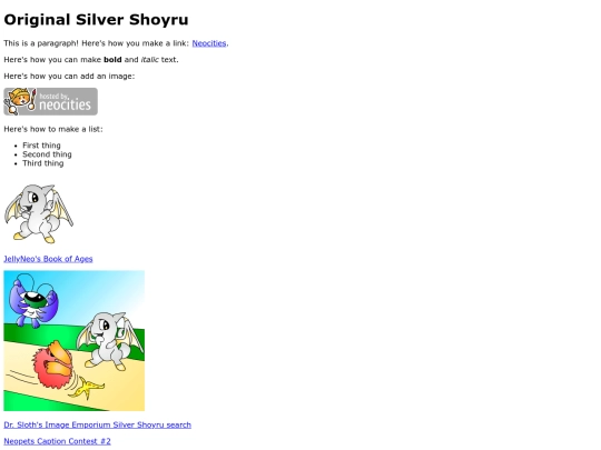 forgottenpets/silvershoyru screenshot