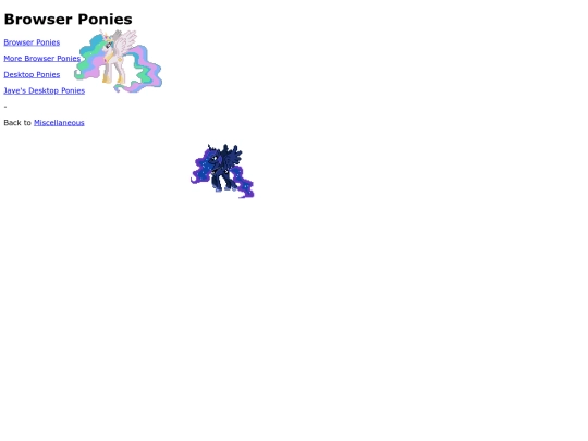 miscellaneous/browserponies screenshot
