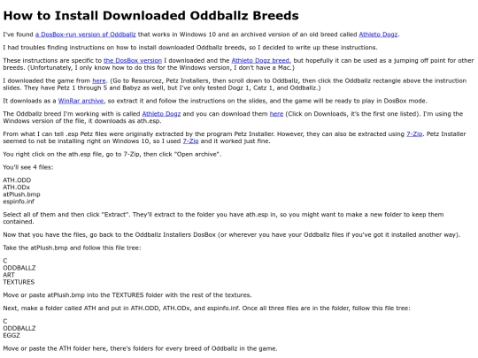 miscellaneous/installingdownloadedoddballz screenshot