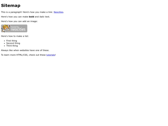 sitemap/sitemap screenshot