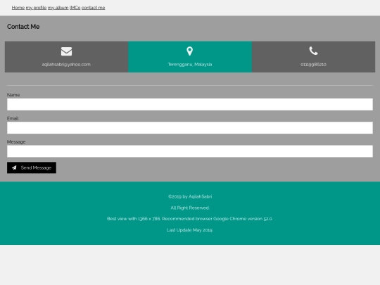 contact me screenshot