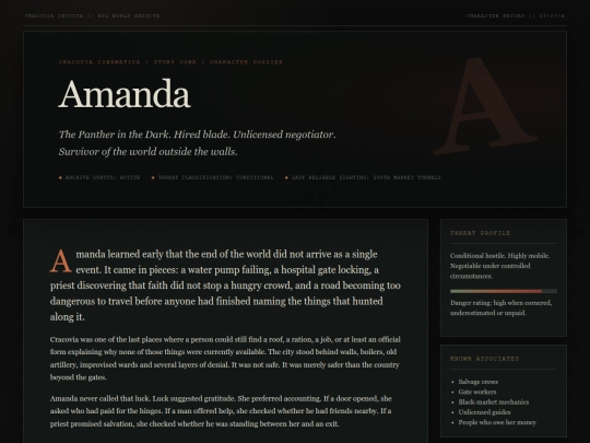 Cracovia_Wiki/Amanda screenshot