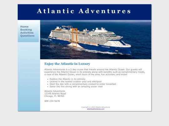 2nd Website screenshot