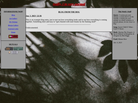 blog screenshot