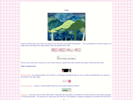links screenshot