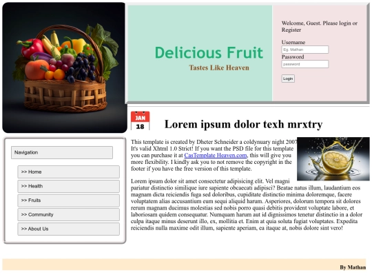 Fruit website/website1. screenshot
