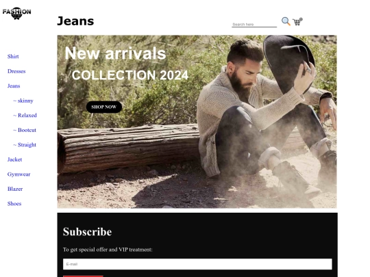 fashion website/fasion store website screenshot
