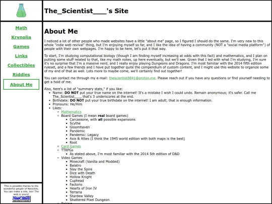 aboutme screenshot
