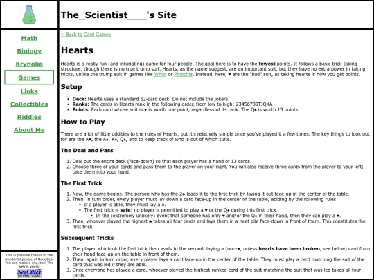 games/card_games/hearts screenshot