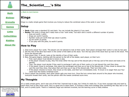 games/card_games/kings screenshot