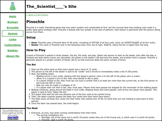 games/card_games/pinochle screenshot