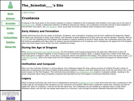 krynolia/pages/crustacea screenshot