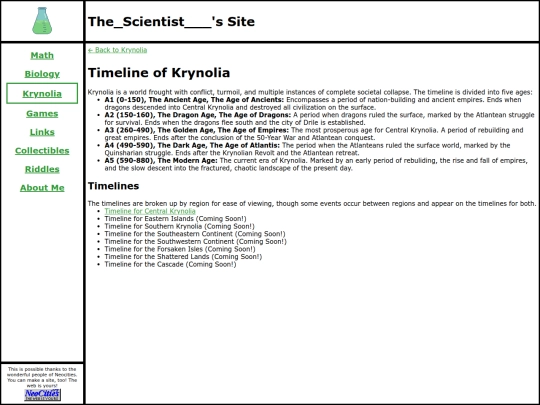 krynolia/timeline screenshot
