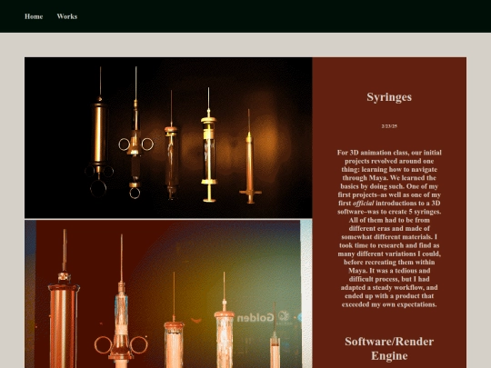 portfolio/syringes screenshot