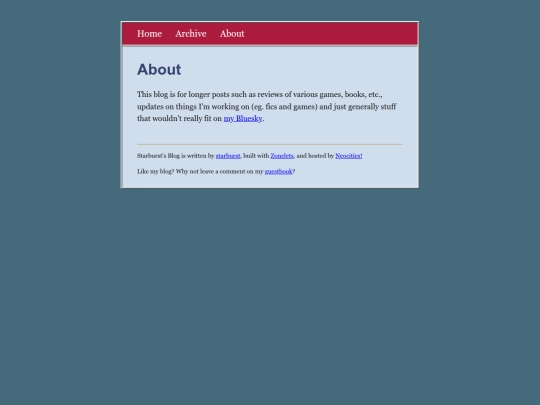 blog/about screenshot