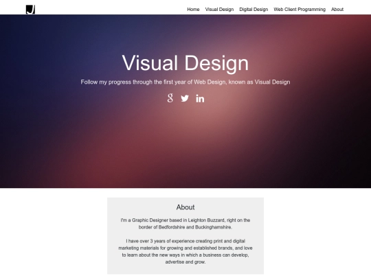 Portfolio/Visual Design screenshot