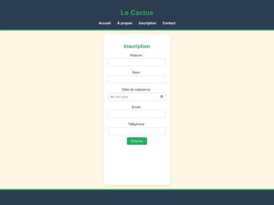 signup screenshot