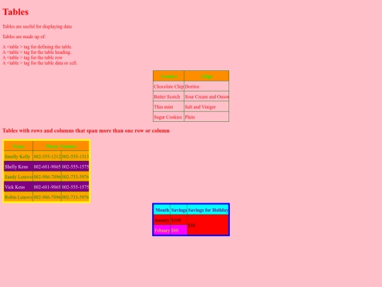 week6/tables screenshot