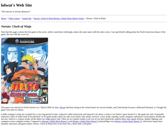 gaming/gamecube/clash-of-ninja/con1 screenshot