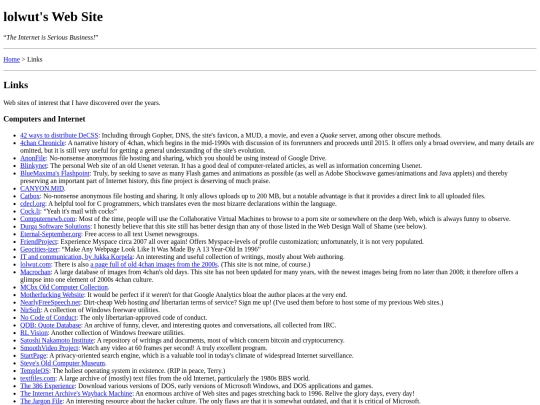 links screenshot