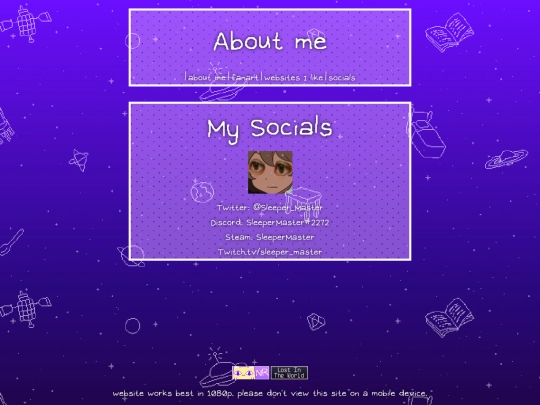 socials screenshot