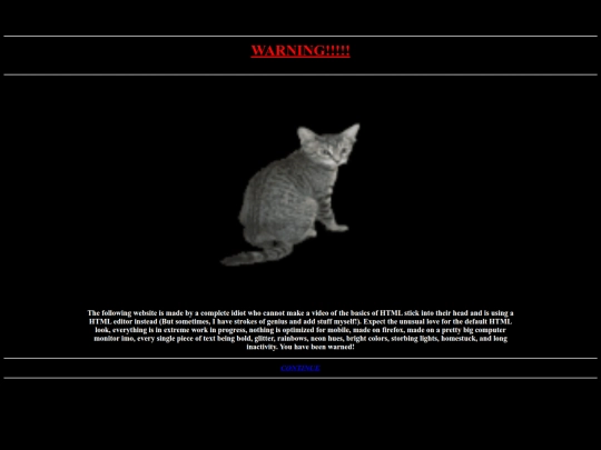 WARNING screenshot