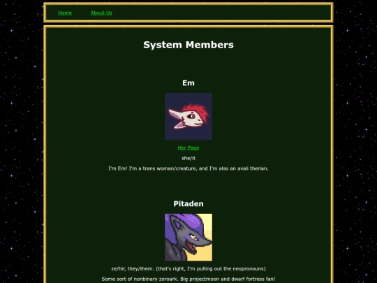 aboutme screenshot