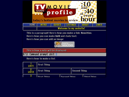 test screenshot