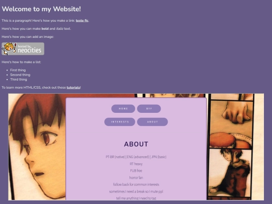 test screenshot