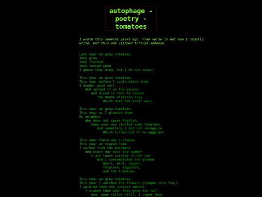 poetry/tomatoes screenshot