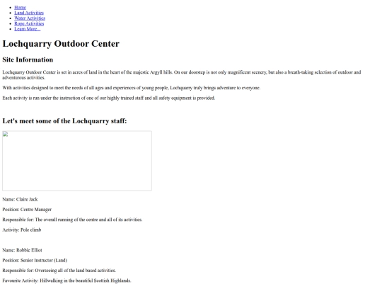 html/siteinformation screenshot