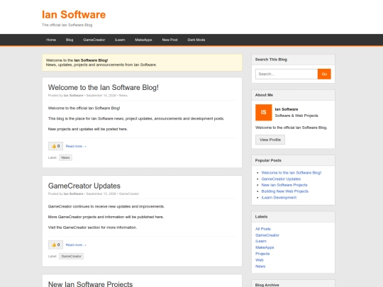 Blogs screenshot