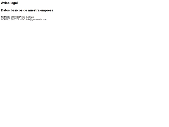 GameCreator/aviso_legal screenshot