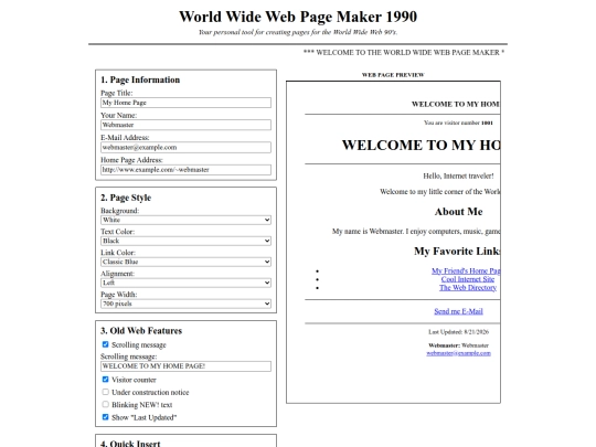 WorldWideWebPageMaker1990 screenshot