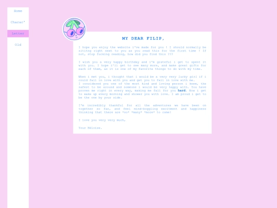letter screenshot