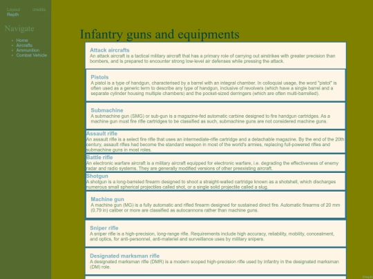 InfantryWeaponsandEquipments screenshot
