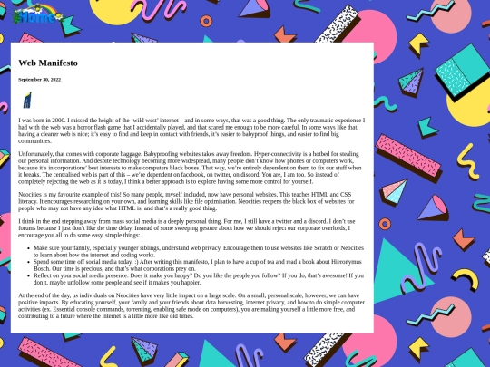 manifesto screenshot