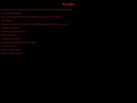 WhiteLionRanks screenshot