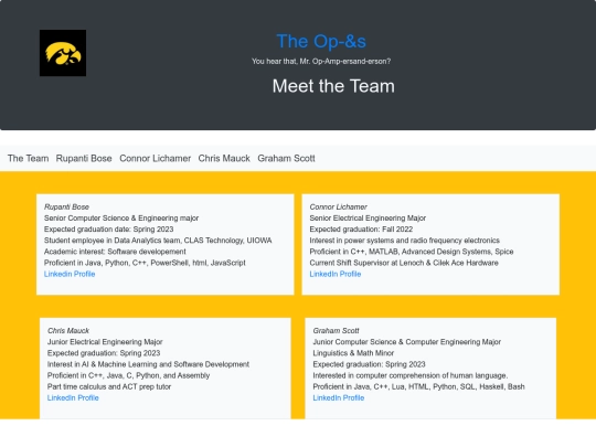 The Team screenshot
