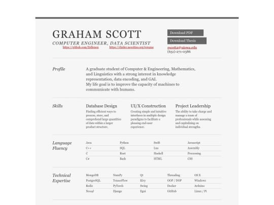 resume screenshot