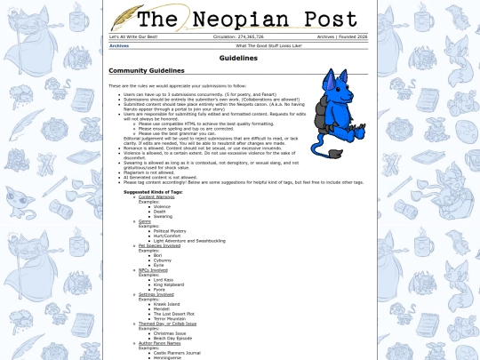 Guidelines screenshot