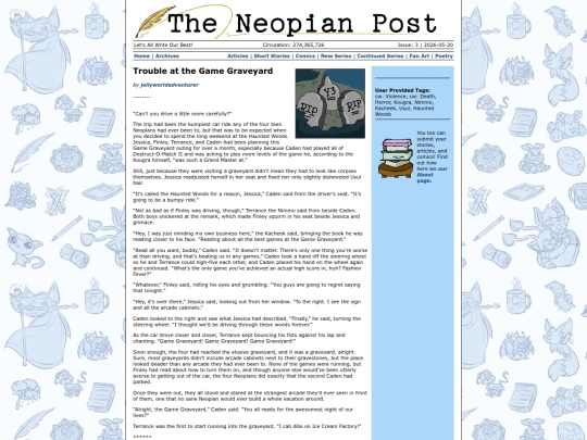 Issue3/ShortStories/Trouble at the Game Graveyard screenshot