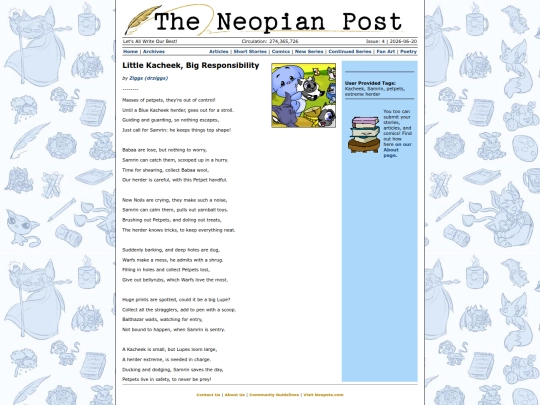 Issue4/Poetry/Little Kacheek, Big Responsibility screenshot