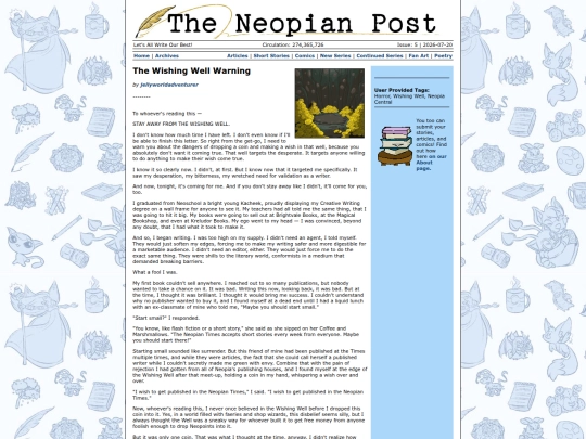 Issue5/ShortStories/The Wishing Well Warning screenshot