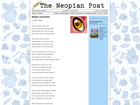 Issue7/Poetry/Rotten Food Riot screenshot