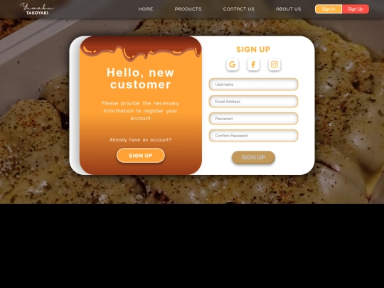 Signup screenshot