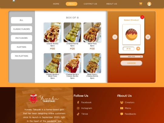 signed/menuPage screenshot
