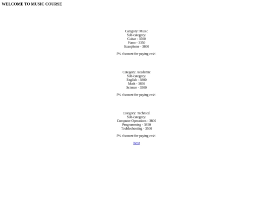 course screenshot
