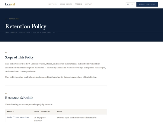 retention screenshot